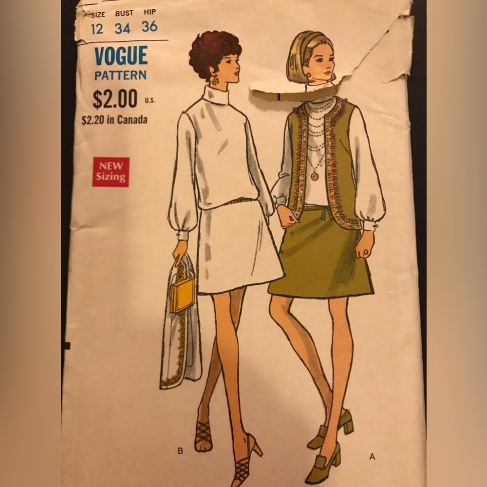 Size 12 Vogue Vintage (used) Pattern 7620